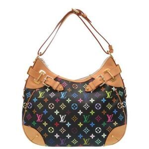 Louis Vuitton Greta Black Monogram Multicolore Canvas Hobo Bag